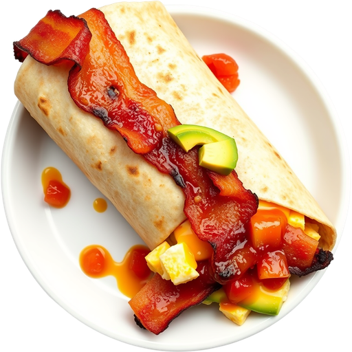 Bacon Breakfast Burrito dish