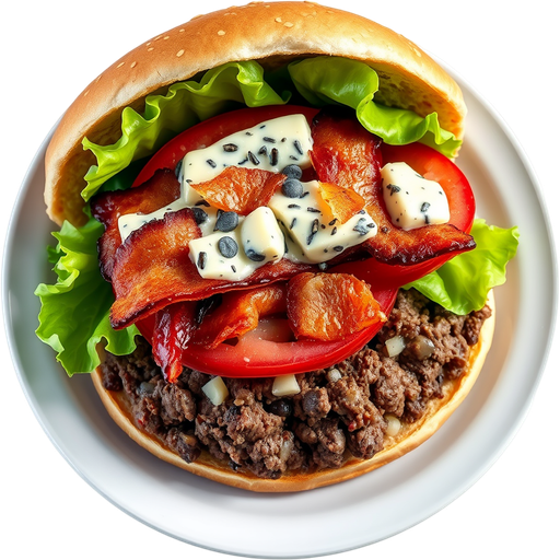 Bacon Blue Burger dish