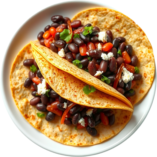Housemade Tricolor Tortillas with Beans dish