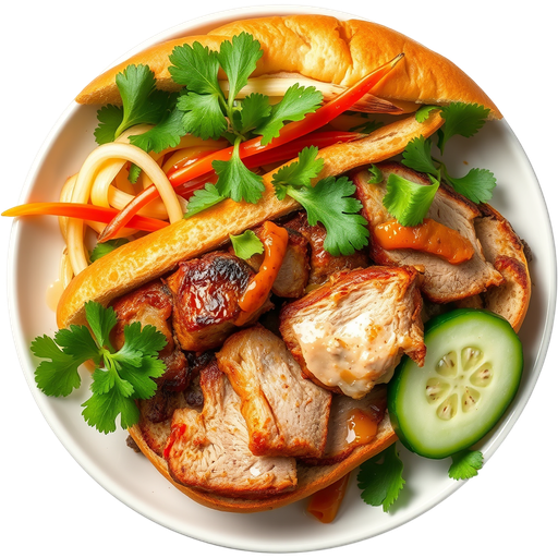 Roasted Pork/Lechon Banh Mi dish