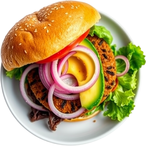 Quinoa Patty Burger dish
