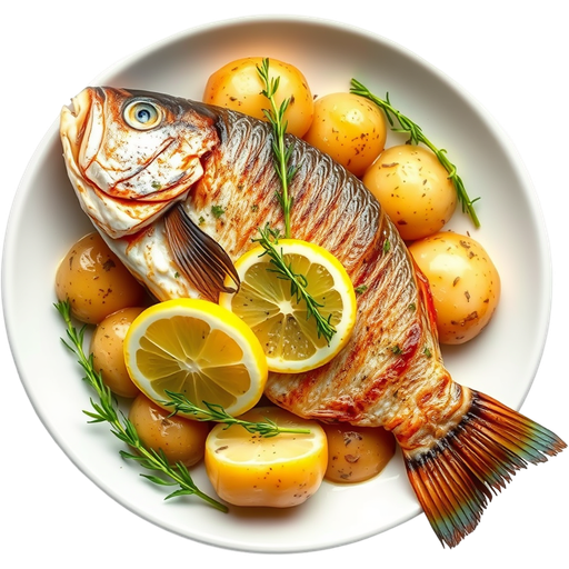 Potato Wrapped Snapper dish