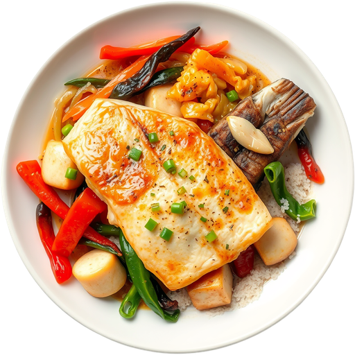 Fish and Vegetarian Combo dish