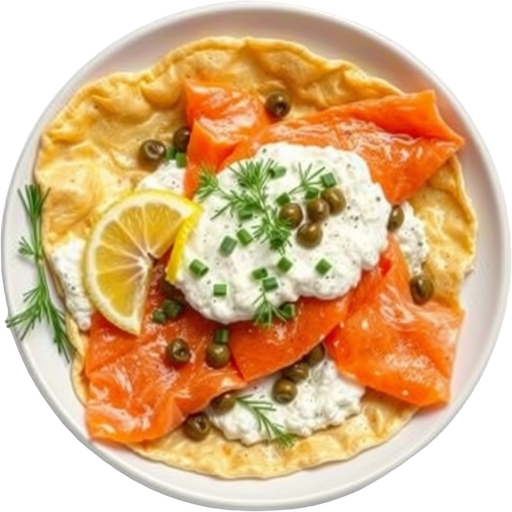 Salmon Crepe dish