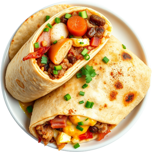 All Meat Breakfast Burrito dish