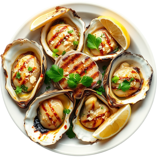 Grilled Oysters dish