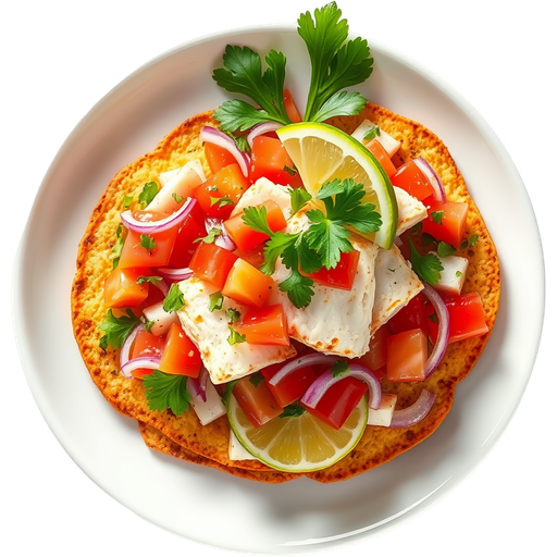 Tostada de Ceviche Pescado dish
