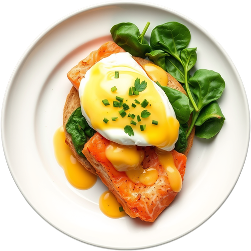 Salmon Benedict dish