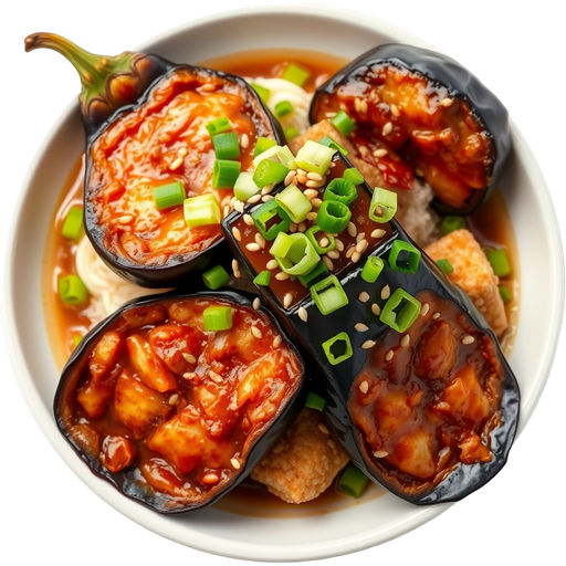 Red Miso Eggplant Tempura dish