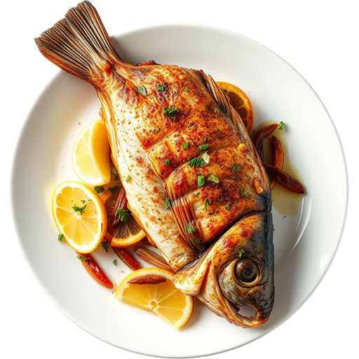 Crispy Whole Branzino dish