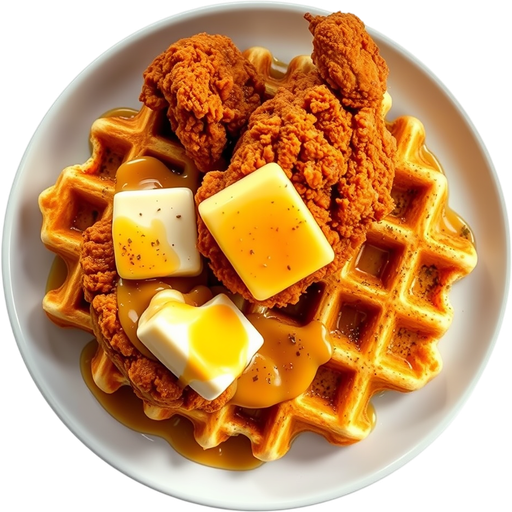 Chicken and Waffles dish