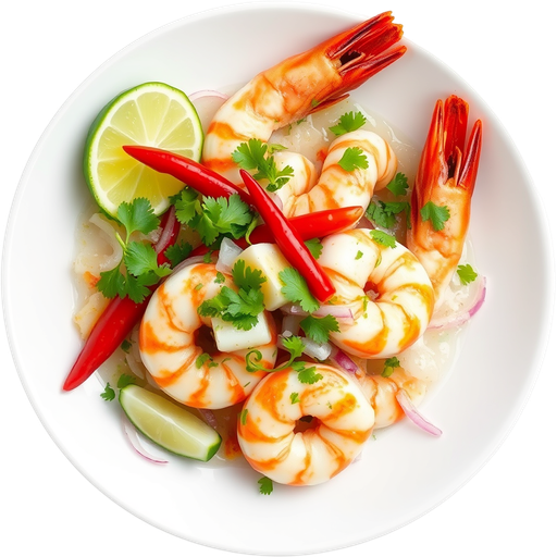Camarones Aguachiles dish
