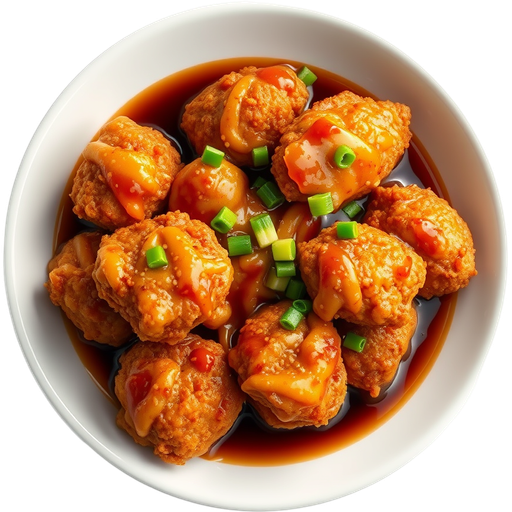 Korean Fried Chicken with Sauce dish
