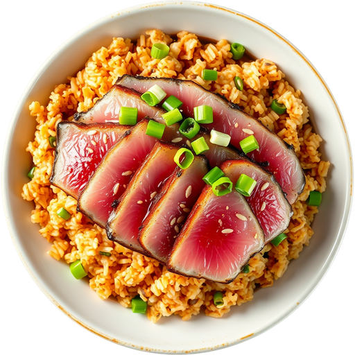 Ahi on Crispy Rice dish