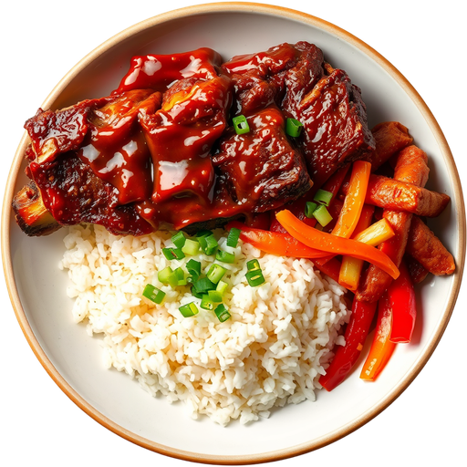 BBQ Beef Rib Combo dish