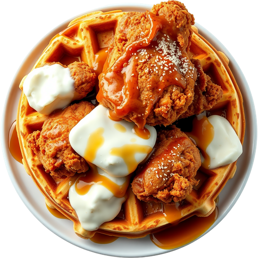 Chicken & Waffles dish