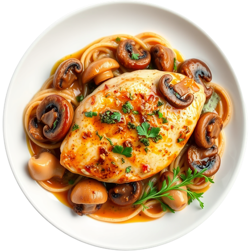 Chicken Marsala dish
