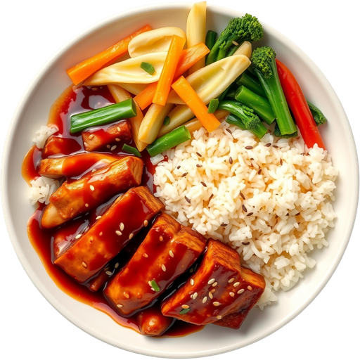 Teriyaki Chicken/Beef Plate dish