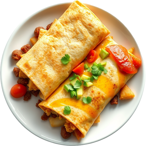 Chorizo Breakfast Burrito dish
