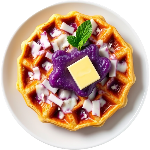 Ube Waffle dish
