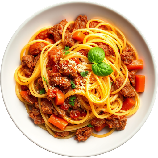 Tagliatelle with Bolognese dish