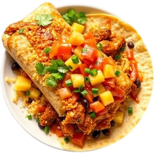 Chicken Al Pastor Super Burrito dish