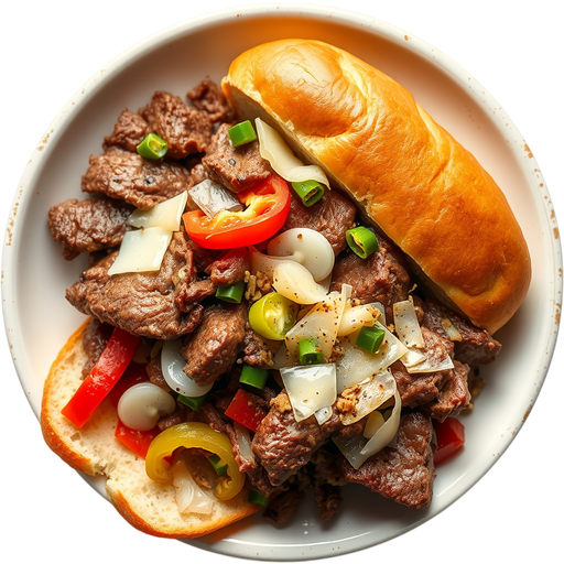 Cheesesteak with Cooper Sharp dish