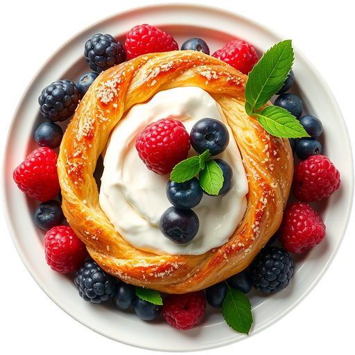 Danish with Fresh Berries dish