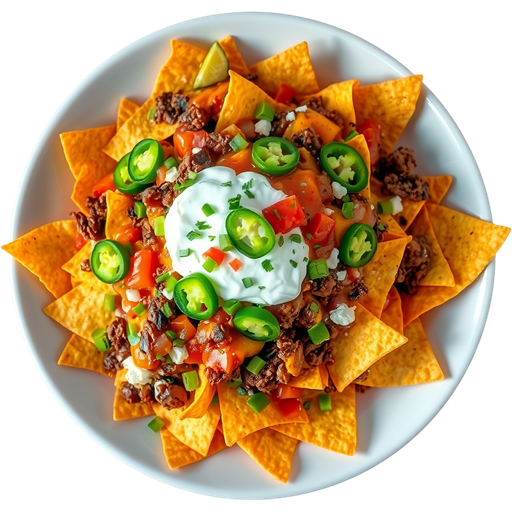 Nachos with Asada dish