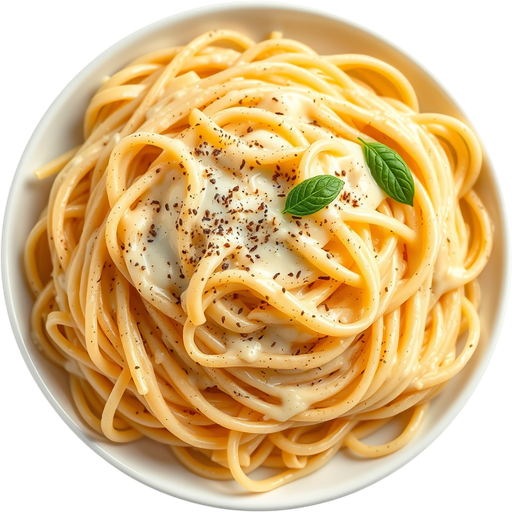 Fettuccine Alfredo dish