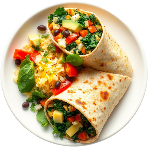 Veggie Breakfast Burrito dish