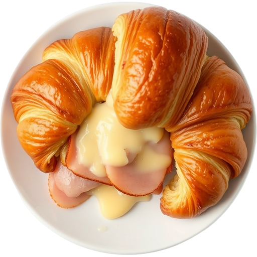 Ham and Cheese Croissant dish