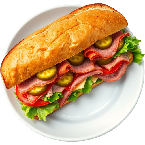 Hot Capicola and Pastrami Sandwich dish