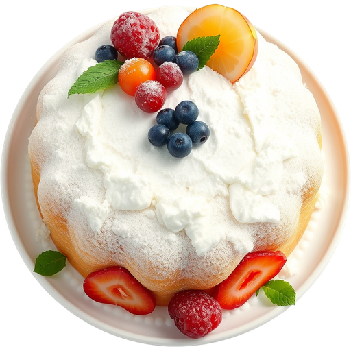 Summer Farm Snow Cake dish