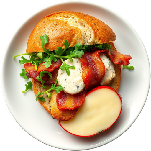 Pressed Chicken, Bacon, and Brie Sandwich dish
