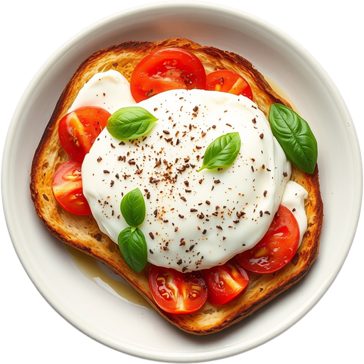 Burrata Toast dish