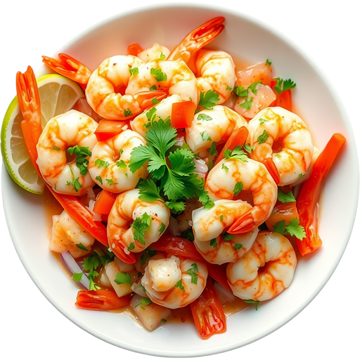 Shrimp and Fish Ceviche dish