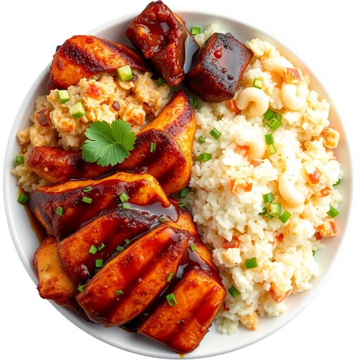 Kalbi Chicken Hawaiian Mix Plate dish