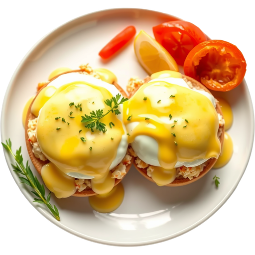 Eggs Benedict with Crabmeat dish
