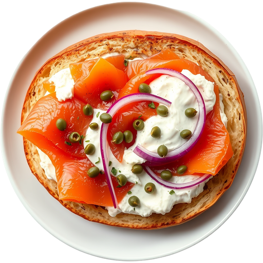 Nova Lox Bagel dish