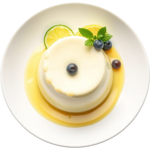 Key Lime Panna Cotta dish