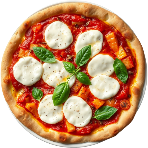 Pizza with Buffalo Mozzarella dish