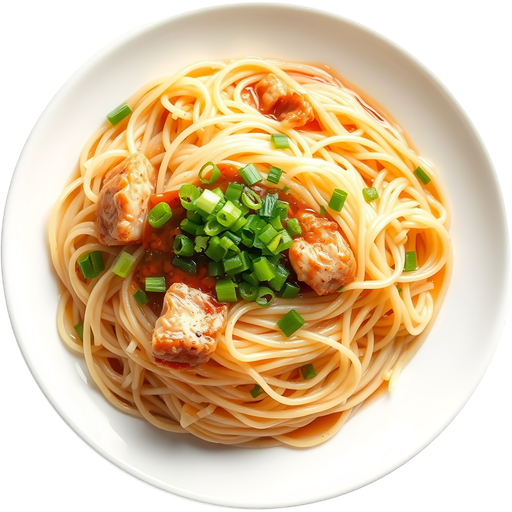 Dry Noodles with Soup on the Side dish