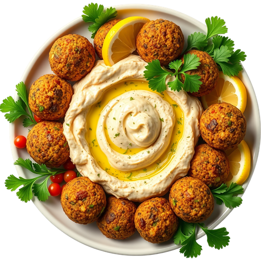 Hummus and Falafel Plate dish