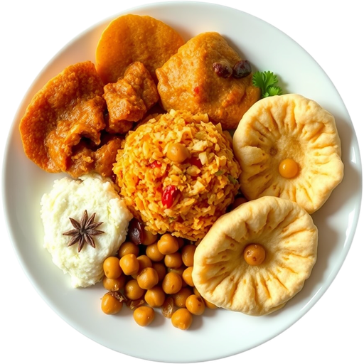 Halwa Puri Thali dish