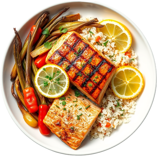 Grilled Salmon Plate dish