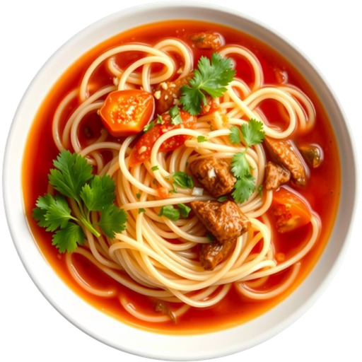 Tomato Soup Noodles dish