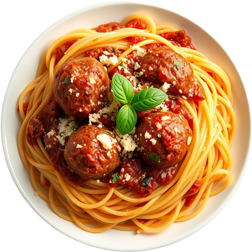 Spaghetti with Meatballs dish