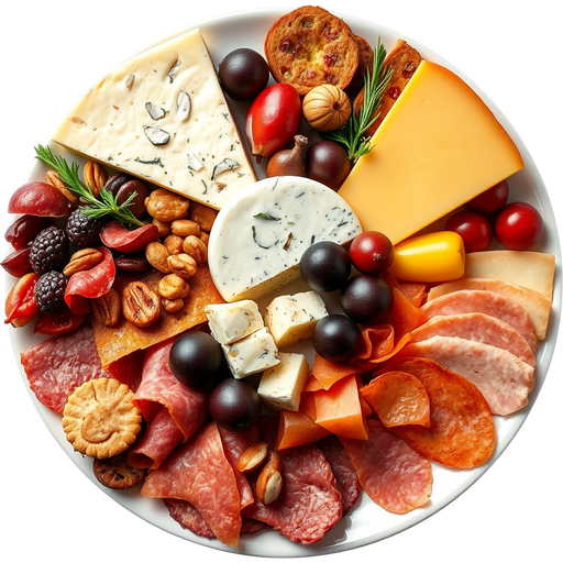 Cheese and Meat Charcuterie Board dish