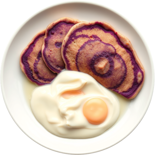 Ube Pancakes dish